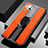 Soft Silicone Gel Leather Snap On Case Cover with Magnetic Finger Ring Stand for Huawei Nova 7i Orange