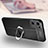 Soft Silicone Gel Leather Snap On Case Cover with Magnetic Finger Ring Stand for Oppo Reno7 SE 5G