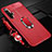 Soft Silicone Gel Leather Snap On Case Cover with Magnetic Finger Ring Stand for Realme X50 5G