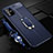 Soft Silicone Gel Leather Snap On Case Cover with Magnetic Finger Ring Stand for Samsung Galaxy A51 4G