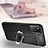 Soft Silicone Gel Leather Snap On Case Cover with Magnetic Finger Ring Stand for Samsung Galaxy F52 5G