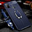 Soft Silicone Gel Leather Snap On Case Cover with Magnetic Finger Ring Stand for Samsung Galaxy M21
