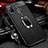 Soft Silicone Gel Leather Snap On Case Cover with Magnetic Finger Ring Stand for Samsung Galaxy M21