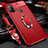 Soft Silicone Gel Leather Snap On Case Cover with Magnetic Finger Ring Stand for Samsung Galaxy M21