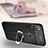 Soft Silicone Gel Leather Snap On Case Cover with Magnetic Finger Ring Stand for Samsung Galaxy M21