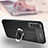 Soft Silicone Gel Leather Snap On Case Cover with Magnetic Finger Ring Stand for Vivo Y12s