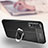 Soft Silicone Gel Leather Snap On Case Cover with Magnetic Finger Ring Stand for Vivo Y20