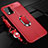 Soft Silicone Gel Leather Snap On Case Cover with Magnetic Finger Ring Stand for Xiaomi Mi 10 Lite