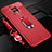 Soft Silicone Gel Leather Snap On Case Cover with Magnetic Finger Ring Stand for Xiaomi Redmi 10X 5G Red