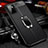 Soft Silicone Gel Leather Snap On Case Cover with Magnetic Finger Ring Stand for Xiaomi Redmi Note 11 SE 5G