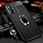 Soft Silicone Gel Leather Snap On Case Cover with Magnetic Finger Ring Stand for Xiaomi Redmi Note 11R 5G
