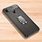 Soft Silicone Gel Leather Snap On Case Cover with Magnetic Finger Ring Stand for Xiaomi Redmi Note 7 Gray