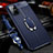 Soft Silicone Gel Leather Snap On Case Cover with Magnetic Finger Ring Stand S01 for OnePlus 8T 5G