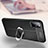 Soft Silicone Gel Leather Snap On Case Cover with Magnetic Finger Ring Stand S01 for OnePlus 8T 5G