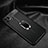 Soft Silicone Gel Leather Snap On Case Cover with Magnetic Finger Ring Stand S01 for Oppo A72 5G