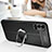 Soft Silicone Gel Leather Snap On Case Cover with Magnetic Finger Ring Stand S01 for Realme V5 5G
