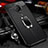 Soft Silicone Gel Leather Snap On Case Cover with Magnetic Finger Ring Stand S01 for Vivo Nex 3