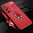 Soft Silicone Gel Leather Snap On Case Cover with Magnetic Finger Ring Stand S01 for Xiaomi Mi 10 Ultra