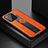 Soft Silicone Gel Leather Snap On Case Cover with Magnetic Finger Ring Stand S01 for Xiaomi Mi 11 Pro 5G Orange