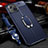 Soft Silicone Gel Leather Snap On Case Cover with Magnetic Finger Ring Stand S02 for Apple iPhone 13