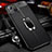 Soft Silicone Gel Leather Snap On Case Cover with Magnetic Finger Ring Stand S02 for Apple iPhone 13 Mini