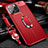 Soft Silicone Gel Leather Snap On Case Cover with Magnetic Finger Ring Stand S02 for Apple iPhone 13 Pro