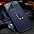 Soft Silicone Gel Leather Snap On Case Cover with Magnetic Finger Ring Stand S02 for Apple iPhone 14 Pro Max