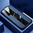Soft Silicone Gel Leather Snap On Case Cover with Magnetic Finger Ring Stand S02 for Huawei Nova 7 5G Blue