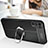 Soft Silicone Gel Leather Snap On Case Cover with Magnetic Finger Ring Stand S02 for Oppo Find X3 Lite 5G
