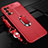 Soft Silicone Gel Leather Snap On Case Cover with Magnetic Finger Ring Stand S02 for Oppo Reno5 5G