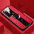 Soft Silicone Gel Leather Snap On Case Cover with Magnetic Finger Ring Stand S02 for Xiaomi Mi 10 Ultra Red