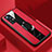 Soft Silicone Gel Leather Snap On Case Cover with Magnetic Finger Ring Stand S02 for Xiaomi Mi 12 Pro 5G Red