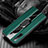 Soft Silicone Gel Leather Snap On Case Cover with Magnetic Finger Ring Stand S03 for Oppo K7 5G Green