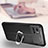 Soft Silicone Gel Leather Snap On Case Cover with Magnetic Finger Ring Stand S03 for Vivo iQOO 9 5G