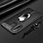 Soft Silicone Gel Leather Snap On Case Cover with Magnetic Finger Ring Stand S03 for Xiaomi Redmi Note 8 (2021) Black
