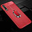 Soft Silicone Gel Leather Snap On Case Cover with Magnetic Finger Ring Stand T01 for Huawei P30