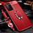 Soft Silicone Gel Leather Snap On Case Cover with Magnetic Finger Ring Stand T01 for Huawei P40