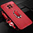 Soft Silicone Gel Leather Snap On Case Cover with Magnetic Finger Ring Stand T01 for Oppo Ace2