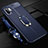 Soft Silicone Gel Leather Snap On Case Cover with Magnetic Finger Ring Stand T01 for Samsung Galaxy Note 10 Plus