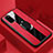 Soft Silicone Gel Leather Snap On Case Cover with Magnetic Finger Ring Stand T01 for Samsung Galaxy S20 5G Red