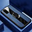 Soft Silicone Gel Leather Snap On Case Cover with Magnetic Finger Ring Stand T01 for Samsung Galaxy S20 Blue