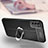 Soft Silicone Gel Leather Snap On Case Cover with Magnetic Finger Ring Stand T02 for Huawei Honor 30 Lite 5G