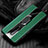 Soft Silicone Gel Leather Snap On Case Cover with Magnetic Finger Ring Stand T02 for OnePlus 8 Green