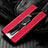 Soft Silicone Gel Leather Snap On Case Cover with Magnetic Finger Ring Stand T02 for OnePlus 8 Red