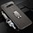 Soft Silicone Gel Leather Snap On Case Cover with Magnetic Finger Ring Stand T02 for Samsung Galaxy S10