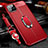 Soft Silicone Gel Leather Snap On Case Cover with Magnetic Finger Ring Stand T03 for Apple iPhone 11 Pro