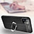 Soft Silicone Gel Leather Snap On Case Cover with Magnetic Finger Ring Stand T03 for Apple iPhone 11 Pro Max