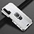 Soft Silicone Gel Leather Snap On Case Cover with Magnetic Finger Ring Stand T03 for Huawei Honor 20 Pro