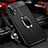 Soft Silicone Gel Leather Snap On Case Cover with Magnetic Finger Ring Stand T03 for Huawei Nova 5