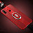 Soft Silicone Gel Leather Snap On Case Cover with Magnetic Finger Ring Stand T03 for Huawei P30 Lite Red